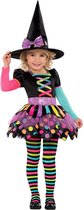 "Verkleedkostuum voor meisjes kleur heks voor Halloween  - Kinderkostuums - 98/104"