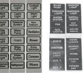 chakelpaneel labels/stickers (28x12mm) zwart (GS41466)