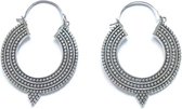 Bohemian Tribe hoops oorbellen zilverkleurig