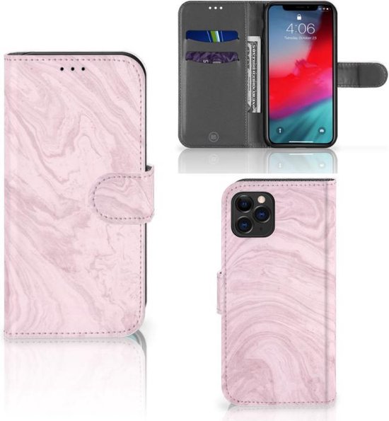 iPhone 11 Pro Bookcase Marble Roze