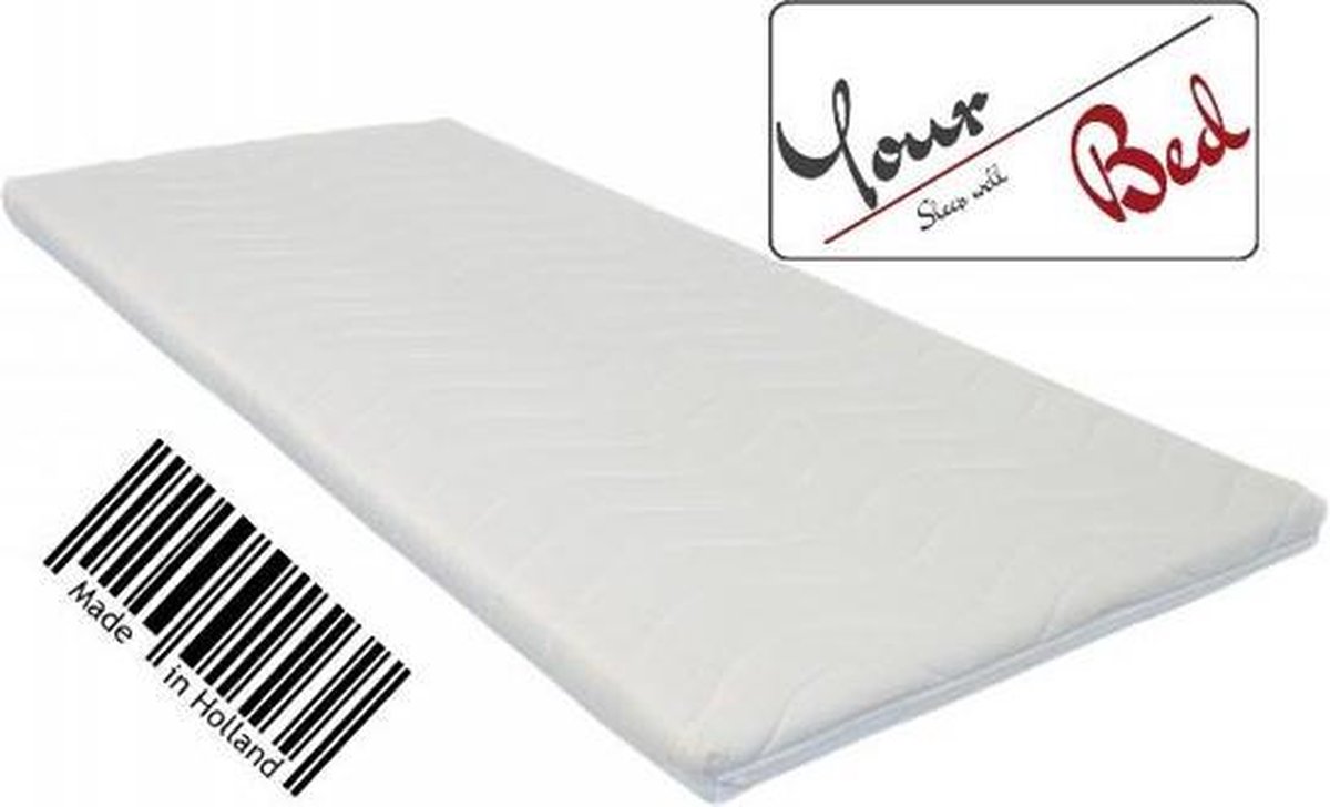 Your Bed Topdekmatras - Topper NASA-VISCO-Traagschuim- Circa 7CM - 150x200cm Wit/Ecru