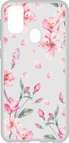 Hoesje Siliconen Geschikt voor Samsung Galaxy M30s / M21 - Design Backcover siliconen - Meerkleurig / Blossom Watercolor