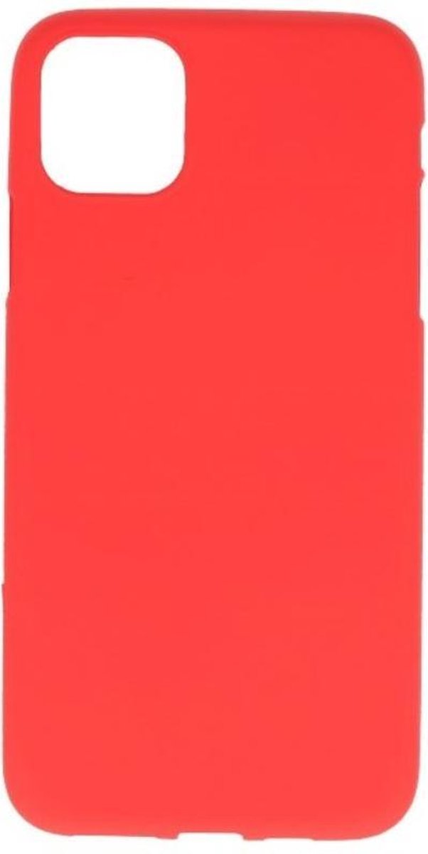 Hoesje Geschikt voor de iPhone 11 Pro Max - Backcover Color Telefoonhoesje - Rood
