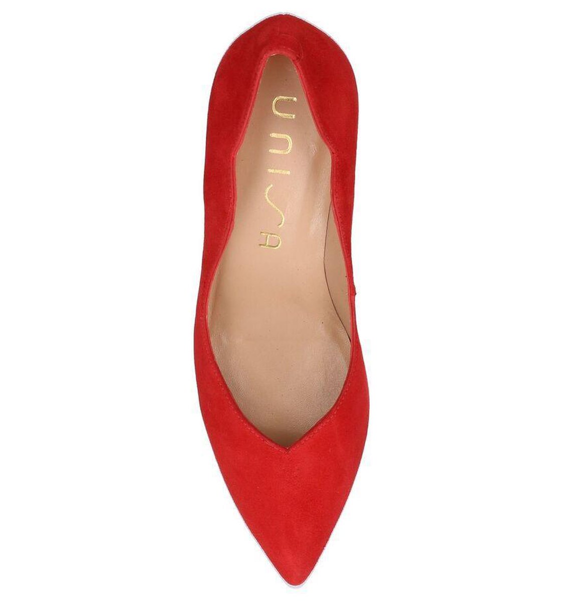 Unisa Dames Pumps Rood sue plat pump 7cm | Van den Assem