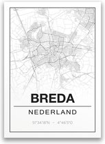 Poster/plattegrond BREDA - 30x40cm
