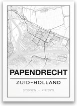 Poster/plattegrond PAPENDRECHT - 30x40cm