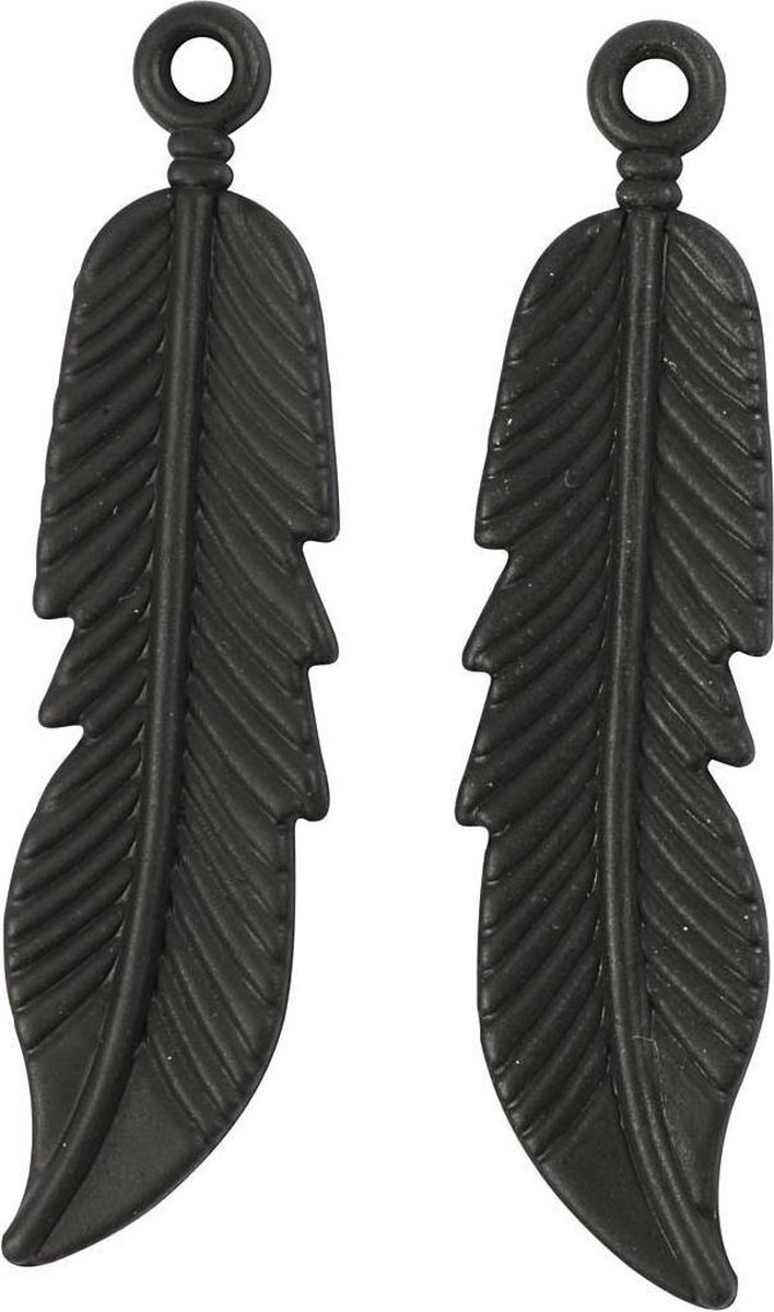 Creotime Veertjes 10 X 45 Mm 2 Stuks Zwart