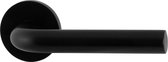 Deurkruk op rozet L-model 19mm zwart egaal
