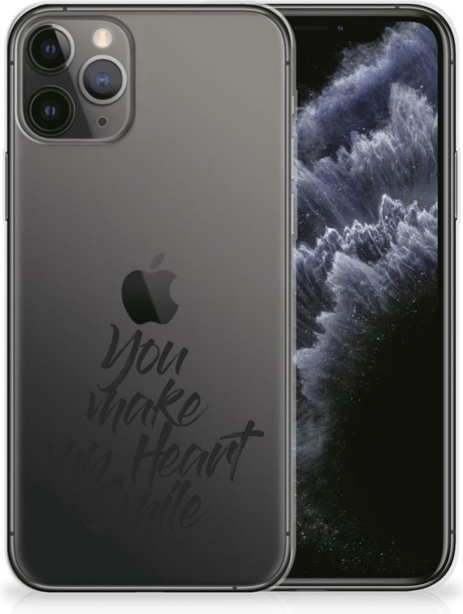 Apple iPhone 11 Pro Siliconen hoesje met naam Heart Smile