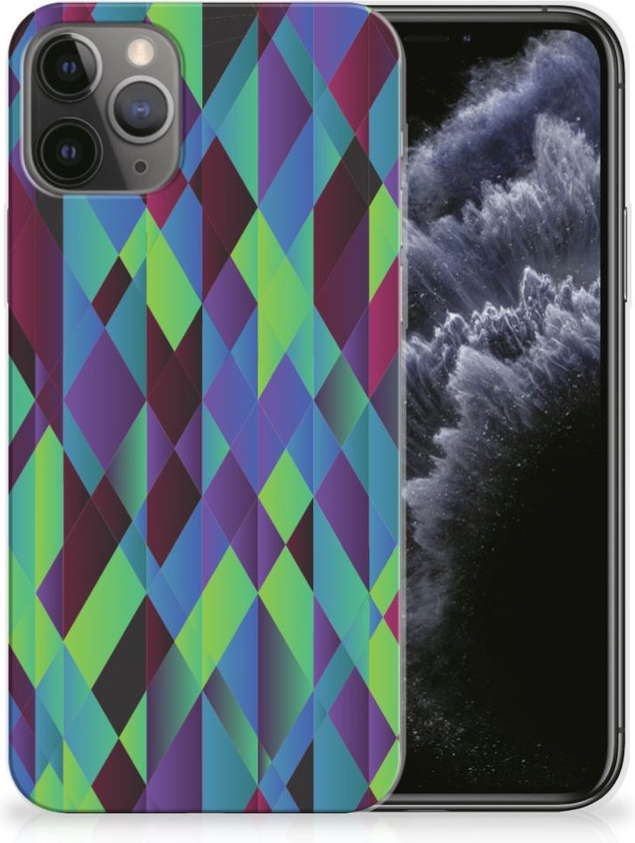 Apple iPhone 11 Pro TPU Hoesje Abstract Green Blue