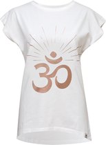 Yoga-T-Shirt Batwing ?OM sunray? - ivory/copper L Loungewear shirt YOGISTAR