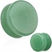 Jade Semi Precious Stone Solid Saddle Fit Plug - 19 mm ©LMPiercings