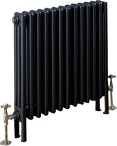 passage in het geheim historisch Design radiator horizontaal 3 kolom staal mat antraciet 60x60,8cm 818 watt  - Eastbrook... | bol.com