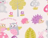 HEDGEHOGS, OWLS AND BUNNIES WALLPAPER - Multicolore Blanc - AS Creation Boys & Girls 6