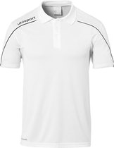 Uhlsport Stream 22 Polo Shirt Heren Sportpolo - Maat XL  - Mannen - wit/zwart