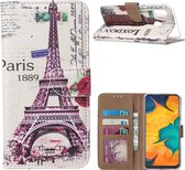 Hoesje voor Samsung Galaxy A60 - Book case - Eiffeltoren Big Ben