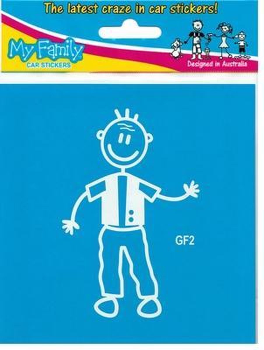 Opa - autosticker - wit - 10,5 cm