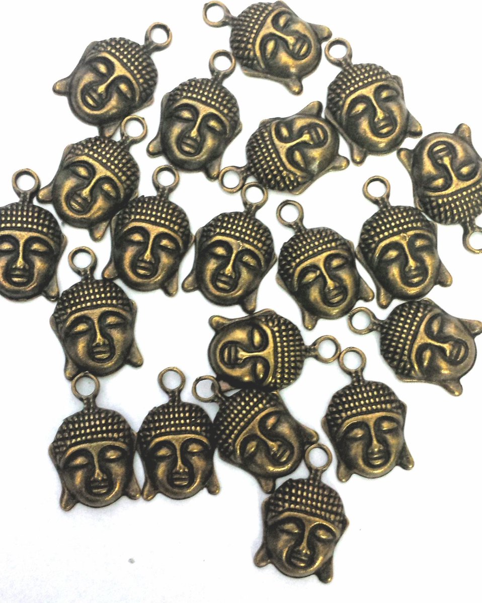 Boeddha - Bedeltjes - Brons - 10 stuks - Bedels - Charms - Boeddha bedels