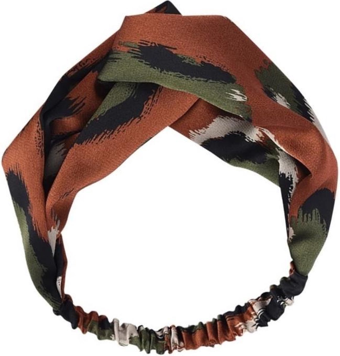 Haarband Leopard - Luipaard Groen | Satijn - Polyester | Elastische Bandana | Fashion Favorite