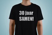 30 JAAR GETROUWD | JUBILEUM | TROUWDAG | VIERING | 50 Jaar Samen T Shirt | Kado Cadeau Tip | Voor Mannen en Vrouwen | Unisex | Maat XL