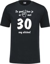 Mijncadeautje - Leeftijd T-shirt - Zo goed kun je er uitzien 30 jaar - Unisex - Zwart (maat XXL)