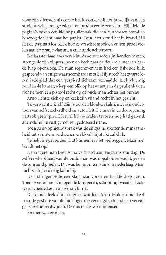 Tekstpagina uit 'De verborgen bibliotheek'. Arnos klerk. Begint met 'voor zijn diensten als eerste bruidsjonker...'.