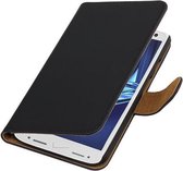 Zwart Effen booktype wallet cover hoesje voor Motorola Droid Turbo 2