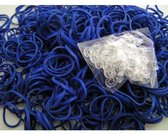 Weefstiekjes donker blauw - 600 stuks + 24 clips