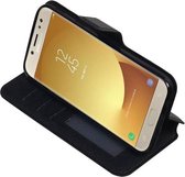 Cross Pattern TPU Bookstyle voor Galaxy J5 (2017) Zwart