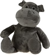 Warmteknuffel lavendel-tarwe nijlpaard donkergrijs