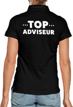 Top adviseur beurs/evenementen polo shirt zwart dames - verkoop/horeca S