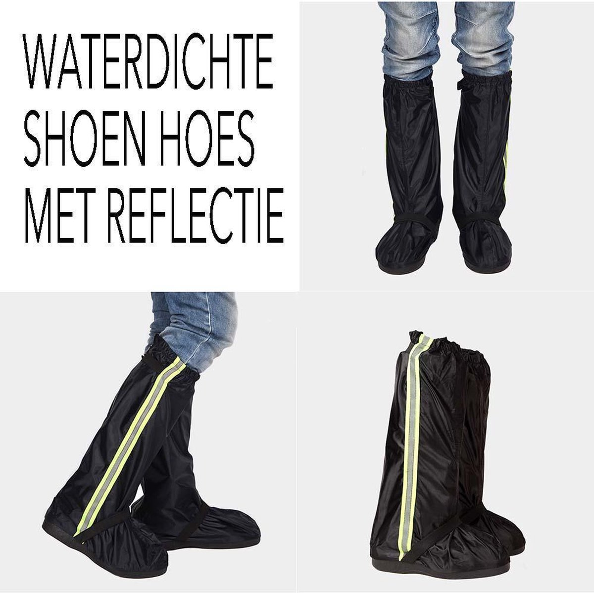 Medisch wangedrag genezen Huisje Lange, glanzende regenhoes voor schoenen of laarzen. -Reflecterende  veiligheids... | bol.com