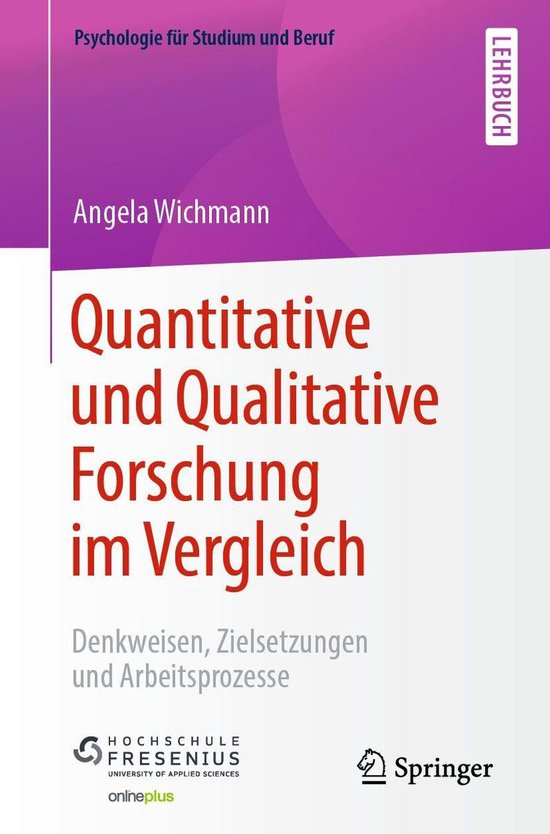 Handbuch Qualitative Forschung In Der Psychologie Psychologie für Studium und Beruf - Quantitative und Qualitative