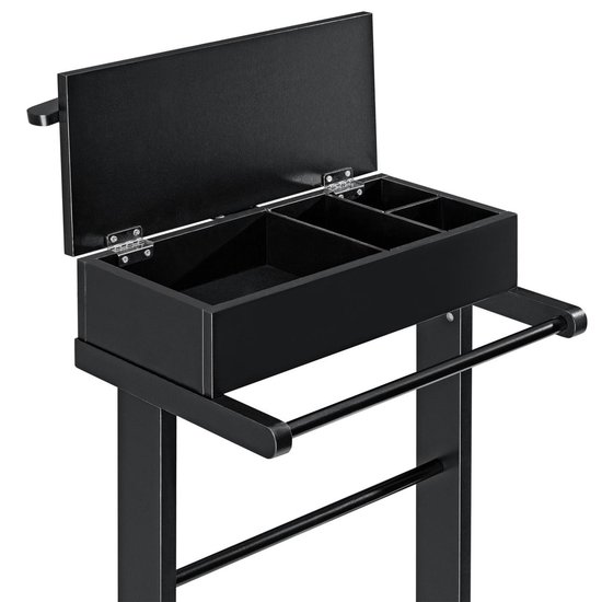 Dressboy kledingrek met opbergdoos 110x43,5x34,5 cm zwart