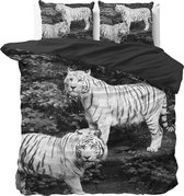 Sleeptime Tiger - Dekbedovertrekset - Lits-Jumeaux - 240x200/220 + 2 kussenslopen 60x70 - Grijs