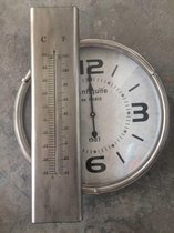 Buitenthermometer metaal 61 x14 x2 cm