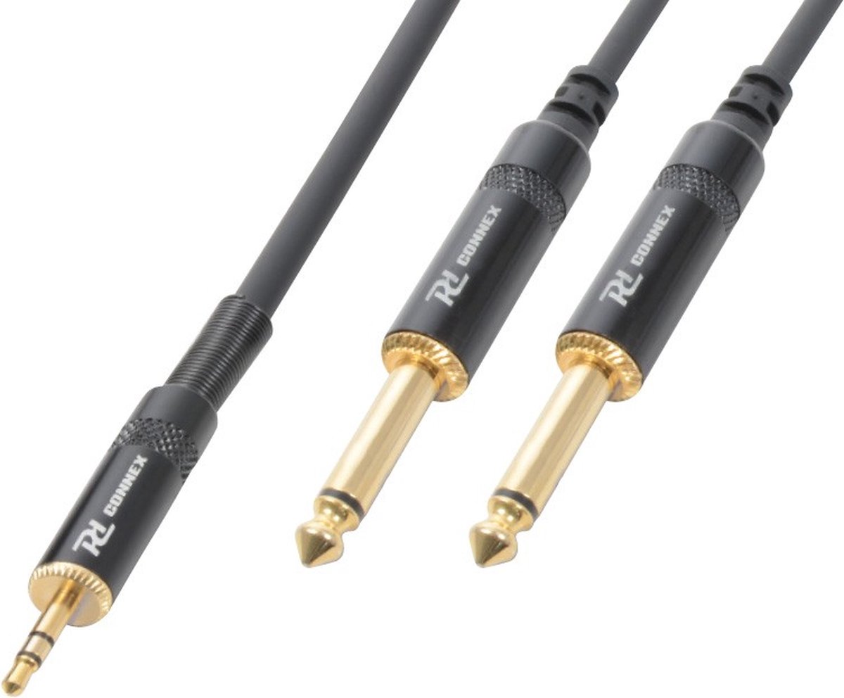 Kabel 3.5 Stereo-2x6.3 Mono 1.5m HQ
