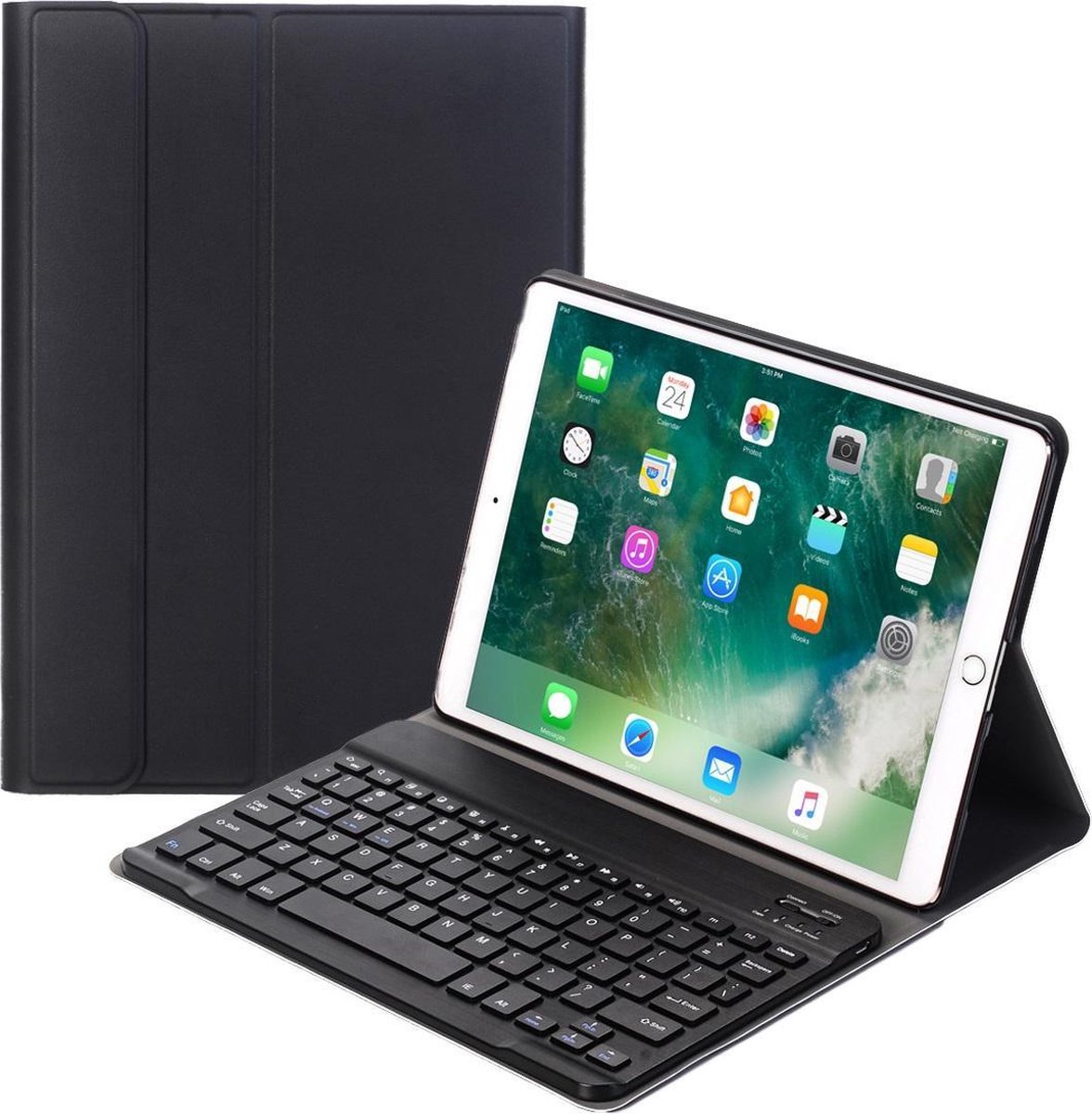 Bekwaamheid Vergissing Arena iPad 10.2 2019 Toetsenbord Hoes Keyboard Cover Hoesje Case - Zwart | bol.com