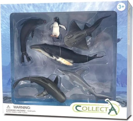 Foto: Collecta speelset zeedieren deluxe window box 6 delig