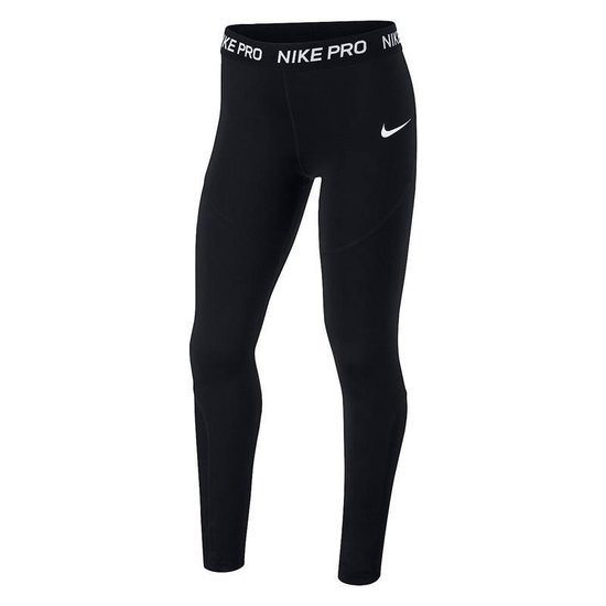 Nike Pro tight lang meisjes zwart/wit | bol.com