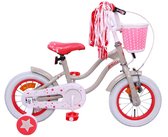 Amigo Superstar Meisjesfiets - Kinderfiets 12 Inch -  Crème