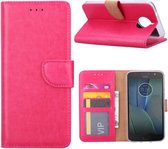 Xssive Hoesje voor Motorola Moto G5S Book Case - geschikt voor 3 pasjes - Pink