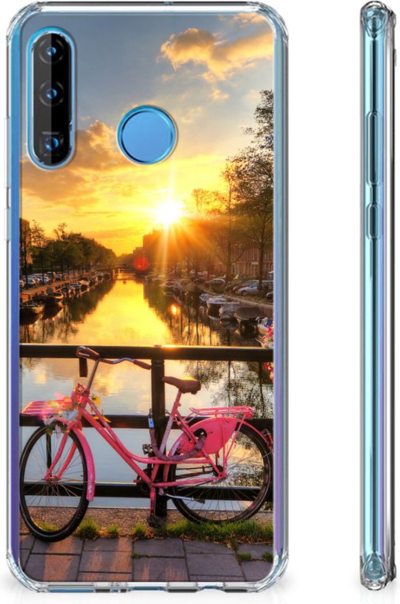 Huawei P30 Lite Telefoonhoesje met valbescherming Amsterdamse Grachten