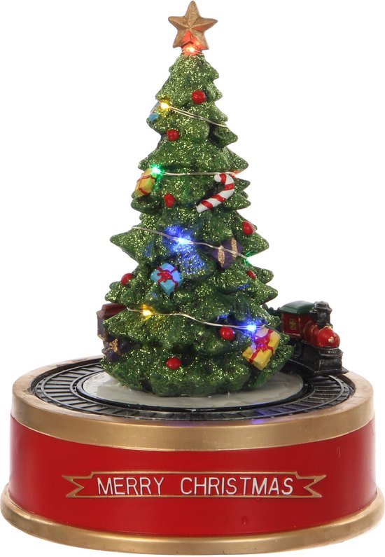 Luville Christmas tree with train