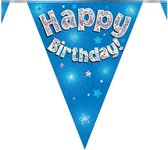 Oaktree - Vlaggenlijn Blauw Happy Birthday (4 meter)