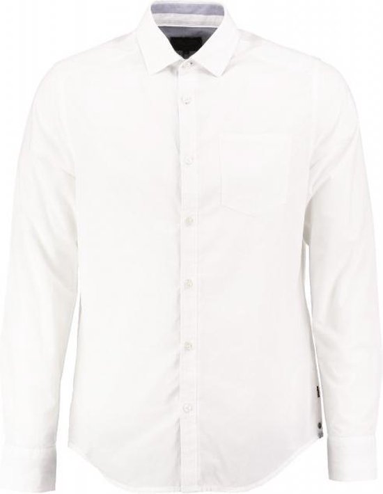 PME Legend - Heren Overhemden Longsleeve Shirt Wit - Maat XL | bol.com