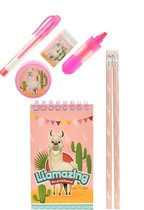 Toi-toys Notitiesetje Lama Roze 7-delig