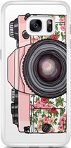 Samsung S7 Edge hoesje - Hippie camera | Samsung Galaxy S7 Edge case | Hardcase backcover zwart