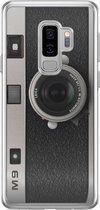Samsung S9 Plus hoesje siliconen - Camera | Samsung Galaxy S9 Plus case | zwart | TPU backcover transparant