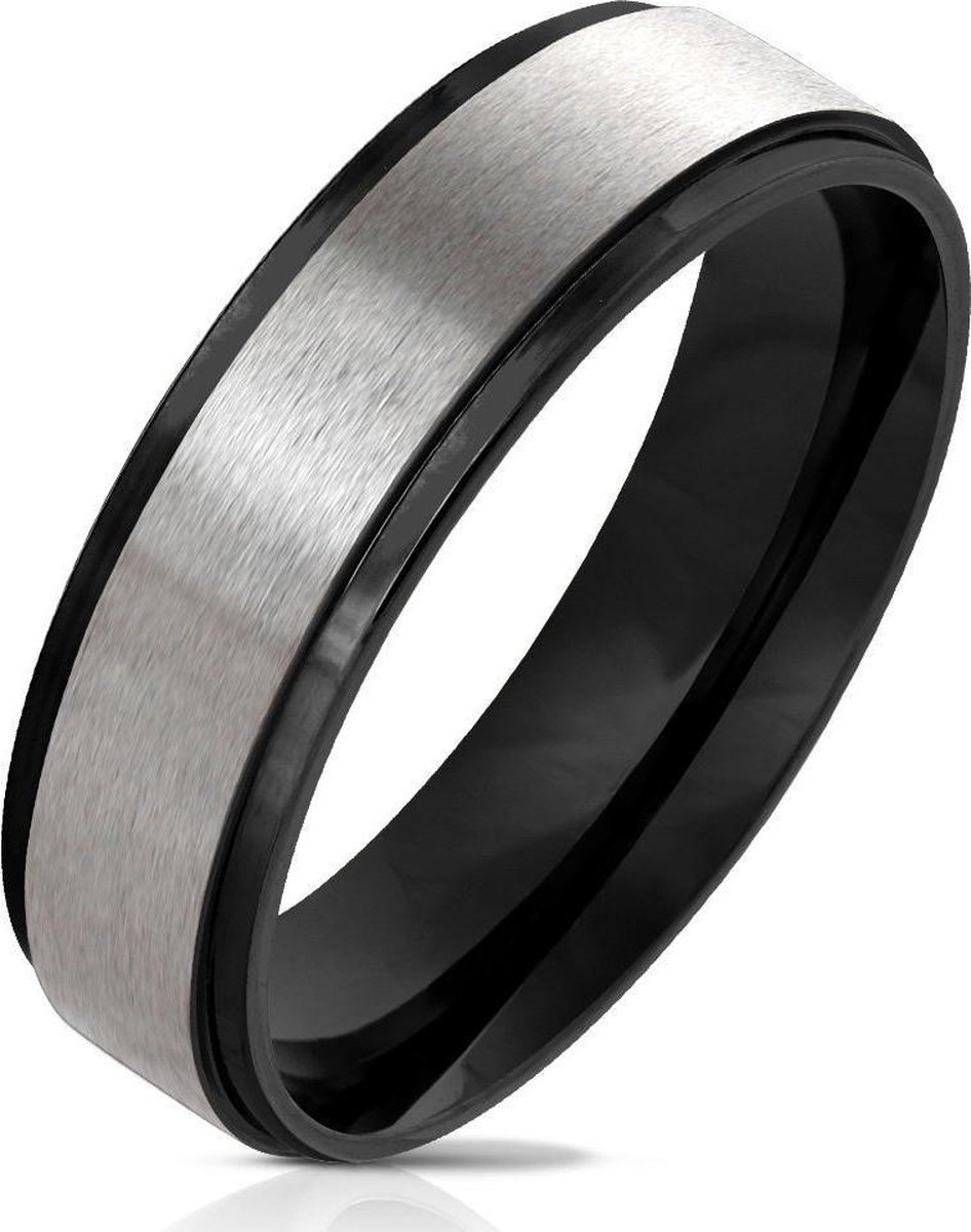 Centro - Ring Heren - Zwarte Ring - Ring Zwart - Dames Ring - Ring Mannen - Mannen Ring - Middenstuk